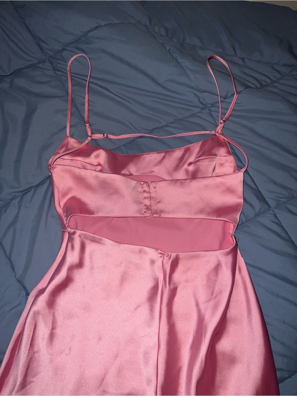 Zara Satin Slip Dress in Rose Pink - Women Long Dress - Picture 4 of 8
